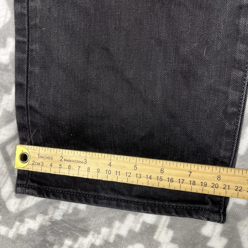 Levis 501 Jeans Men‎ 36x32 Black Straight Leg Rocker Denim Grunge Distressed